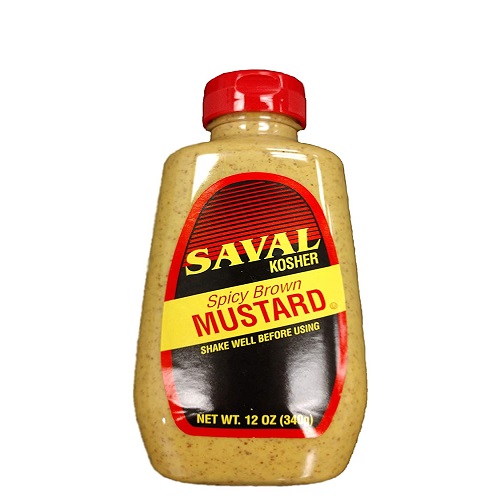 Saval Deli GlutenFree Classic Yellow Mustard Pack of 3 Bottles (12